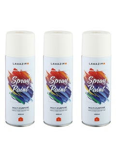 Buy Pack Of 3 Spray Paint Set - 43  Cream White in Saudi Arabia