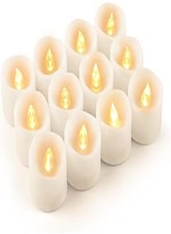 Buy 12Pcs LED Flameless Candles Light, Baytion Battery Operated Tea Lights, Warm Yellow Candles Tea Light for Party/Wedding /Festival Celebration etc.1.4*1.7inch(Batteries Included) in Egypt