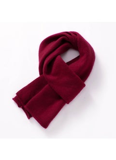 Buy Unisex Cashmere Scarf Knitted Warm WinterBurgundy Burgundy in UAE