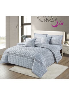 Buy Bedspread comforter set consisting of 4 pieces, polyester comforter, size 170 by 220 cm in Saudi Arabia