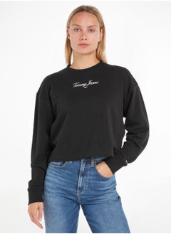 Buy Crew Neck Logo Sweatshirt in Saudi Arabia