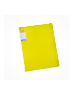 اشتري ماكسي دفتر عرض مكون من 40 جيبًا بلون أصفر  بجيوب شفافة في الامارات