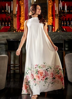 Buy Border Aline Flared Elegant Maxi Dress in UAE