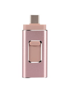 Buy 128GB USB Flash Drive, Shock Proof 3-in-1 External USB Flash Drive, Safe And Stable USB Memory Stick, Convenient And Fast Metal Body Flash Drive, Rose Gold (Type-C Interface + apple Head + USB) in Saudi Arabia