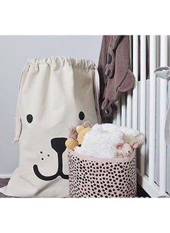 Buy Home Décor Canvas Storage Bag Basket Organizers For Kids Toys Baby Clothing Children Books Gift Baskets (2 Pcs) in UAE