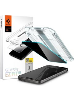 اشتري Glastr Ez Fit [Privacy] for iPhone 15 PRO Tempered Glass Screen Protector with Auto Align Technology - 1 Pack في الامارات