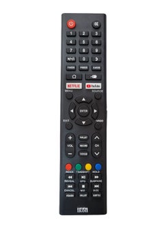 Buy New Replacement Remote Control, Remote Control Fit, Universal Remote Control Compatible with Ikon Smart TV with Netflix and Youtube Button in UAE