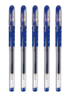 Buy 5-Piece Wingel Rollerball Pen 0.5mm Tip Blue Ink in UAE