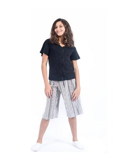 اشتري High Quality and comfy  Kids Pajama Set " Short Sleeve T-Shirt + Printed Pantacor " في مصر