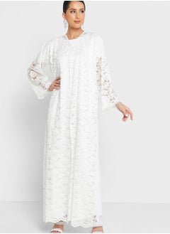 Buy Lace Detail Abaya With Sheila in Saudi Arabia