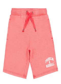 Buy Franklin and Marshall Vintage Arch Logo Sweat Shorts Red in UAE