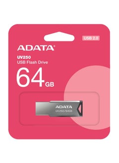 Buy ADATA UV250 Classic USB Flash Drive | 64GB | Silver Metal | Lightweight and Fast Data Transfer in UAE