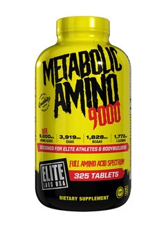 Buy Metabolic Amino 9000, 9000mg amino acid, 3919mg EAA, 1828mg, 1772mg L-glutamine , 300 tablets 40 servings, 650g in UAE