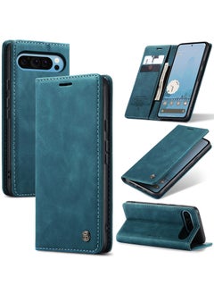 Buy CaseMe Google Pixel 9 pro XL Case Wallet Case Book Folding Flip Folio Case with Magnetic Kickstand Card Slots Protective Cover - Green in Egypt