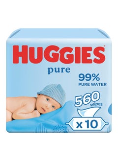 اشتري Pack Of 560 Wipes Baby wipes, 56S X 10 في الامارات