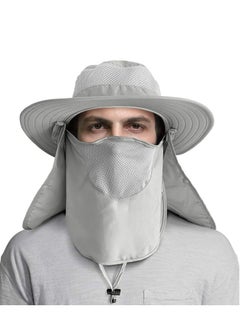 Buy Cap Fishing Hats with Face Mask Outdoor Sun Protection in UAE