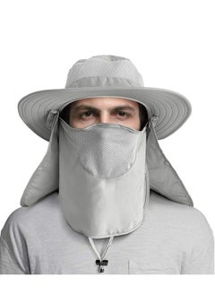 Buy Cap Fishing Hats with Face Mask Outdoor Sun Protection in UAE