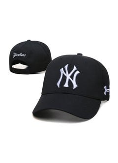 Buy New Era 9Fort New York Yankees baseball cap duckbill cap sun hat pure cotton men's and women's outdoor sports black in UAE