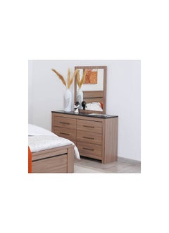 Buy Porto Dressing Table With Mirror 6 Drawer in UAE