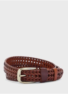 Buy Genuine Leather Braided Belt in UAE