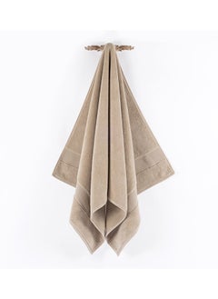 اشتري Micro Pleat Bath Towel, Beige - 630 GSM, 70x140 cm في الامارات