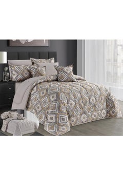 Buy 8-Piece Comforter Set Two-Sided Microfiber Double King Size 240x260 in Saudi Arabia