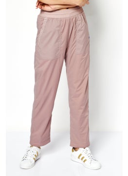 Buy Women Sportswear Fit Embroidered Logo Training Sweatpants, Mauve in UAE