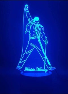 Buy 3D Illusion lamp  LED Multicolor Night Light Multicolor Night Light LED Multicolor Night Light Lamp British Singer Freddie Mercury Figure Nightlight for Office Home Decoration Best Fans Gift Bonheur in UAE