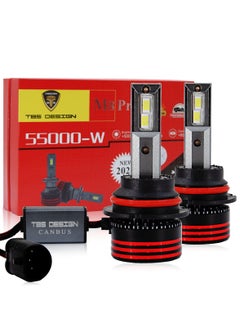 اشتري قطعتان 9005 55W LED لمبة المصباح الأمامية 5500 Lumens Xtreme Bright مع درجة حرارة اللون 6000K في الامارات