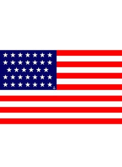 Buy USA Flag National Day Durable Long Lasting For Outdoor And Indoor Use For Building Home And Car Decoration 150X90CM in UAE