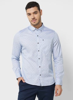 Buy Men Slim Fit Printed Casual Cotton Shirt in UAE