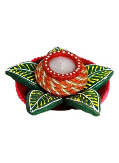 Buy Falak Clay Candle Holder, Multicolour in UAE