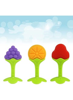 اشتري عضاضة التسنين لعبة تدليك التسنين: (3 عبوات) ألعاب مضغ مجموعة الفاكهة | يهدئ اللثة سيليكون آمن وخالي من مادة BPA الأطفال الصغار الرضع الفريزر الآمن حجم مثالي للطفل في الامارات