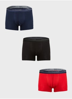 Buy 3 Pack Assorted Logo Band Trunks in UAE