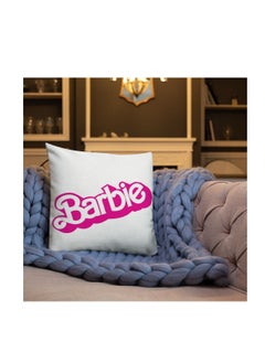 Buy Barbie Printed Polyester Square Pillow in UAE