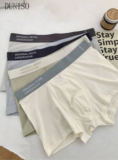 اشتري 4 Pack Men's Cotton Boxers Short Briefs  Underwear Set For Men Breathable and Soft Underpants with High Elastic Waistband في السعودية