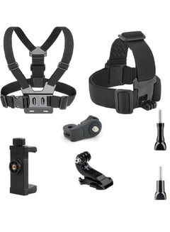 Buy Rightsure 7 Piece Phone Chest Mount Harness & Head Strap Hands Free for All iPhones POV/VLOG, Gopro Action Camera Accessory Set, Action Camera Holder for Bikes, Motorcycles, Outdoor Activities in Saudi Arabia