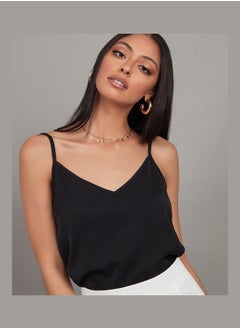 Buy Strappy V Neck Regular Fit Cami Top in Saudi Arabia