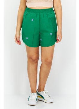 اشتري Women Sportswear Fit Brand Logo Training Short, Green في الامارات