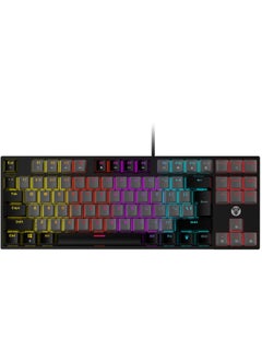 Buy ATOM TKL MK876 Gaming Keyboard RGB Mechanical – BLUE Switch  – TKL Size  – Double Injection Keycaps – 16 Lighting Effects – 25 Keys Anti-Ghosting - EN Keys in Egypt