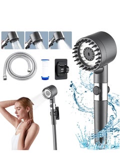 Buy Shower Filter Shower Head, High Pressure Bathroom Accessories Set to Remove Chlorine and Impurities, Massages Scalp to Anti Hairfall and Dry Skin, with Shower Hose and Shower Holder in Saudi Arabia