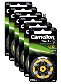 اشتري Camelion 15056010 Zinc Air Button Cells without Mercury A10/ZL 10/1.4 Volt Pack of 6 20 Packs في مصر