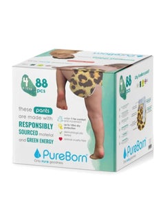Buy Baby Dry Pull Up Diapers Nappy Pants Suitable for Babies Size 4 Multi Pack 88 Pieces Leopard Print Superior Upto 12 Hours Day & Night in UAE