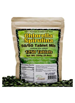 Buy Premium Chlorella Spirulina- 1,250 Tablets 4 Months Supply, Non-Gmo Vegan in UAE