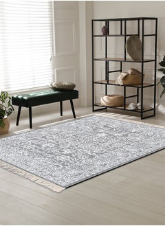 Buy Modern Design Turkish Rectangular Decorative Carpet - Grey in Saudi Arabia