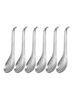 اشتري SYOSI, 6pcs Caviar Spoons, Small Slotted Stainless Steel Caviar Spoons, Molecular Spoon Perforated Gadgets for Kitchen Cooking Restaurant Strainer Tools في الامارات