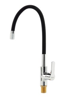 Buy Geepas Single Lever Sink Mixer- GSW61145, High Quality Brass Deck Mounted Tap for Kitchen and Bathroom, Durable Solid Metal Lever Handle, Ceramic Cartridge,  Leak-Proof, Solid Handle and Silicone Rubb in UAE