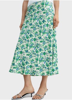 Buy Printed High Waist Skirt in UAE