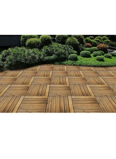 Buy Wooden Floor Tiles Flooring Deck Office Floor Tiles Interlocking Floor Tiles Garden Floor Tiles Wooden Interlocking Tiles For Home Garden Patio Wooden Hanging Tiles 10pcs in UAE