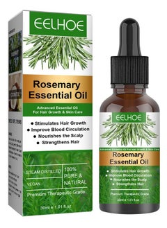 Buy Rosemary oil for hair growth, skin care, nails and cuticles, nourishing scalp, eyelash serum, facial oil, rosemary essential oil for hair in Saudi Arabia